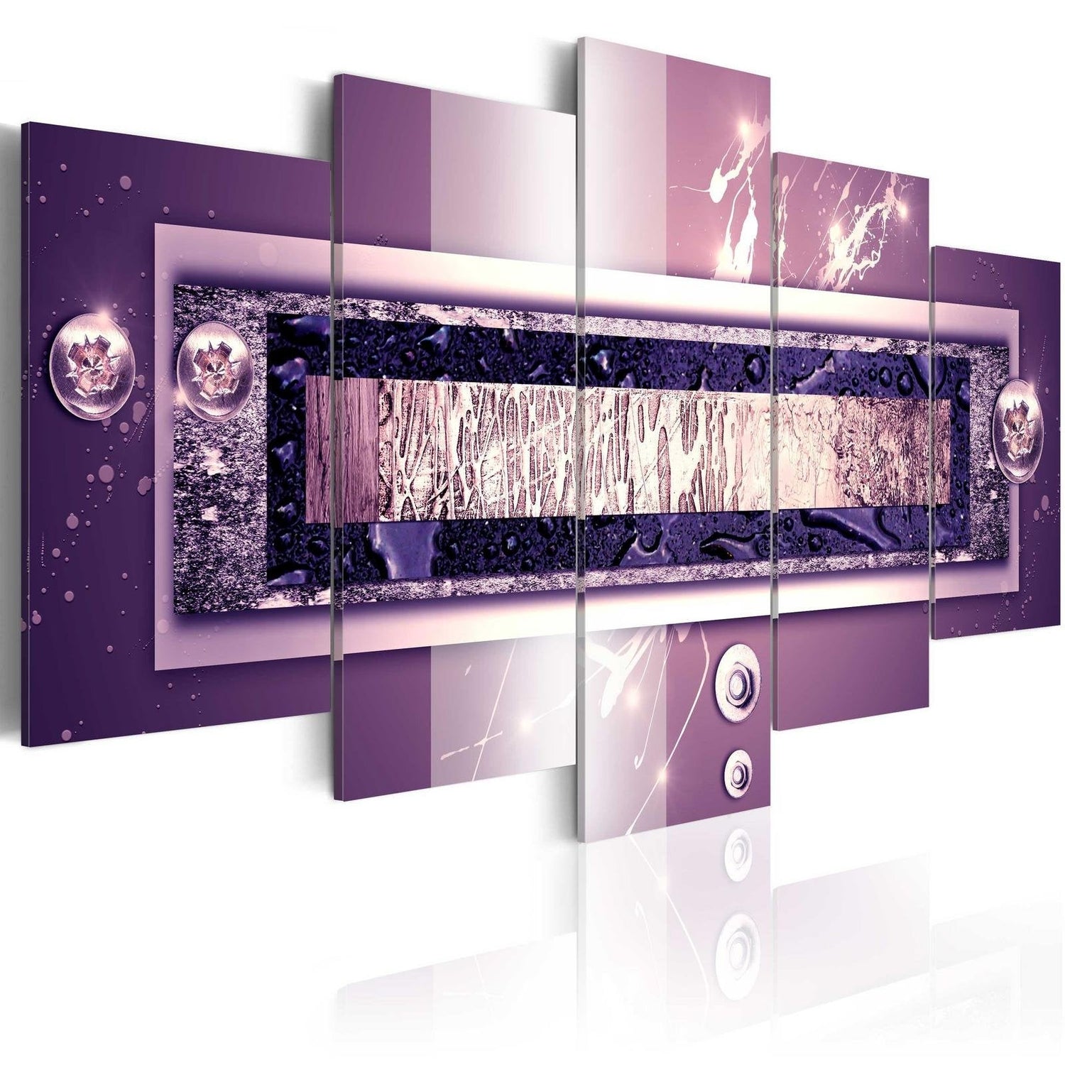 Glamour Stretched Canvas Art - Purple Cascade-Tiptophomedecor