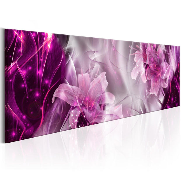 Glamour Stretched Canvas Art - Purple Flames-Tiptophomedecor
