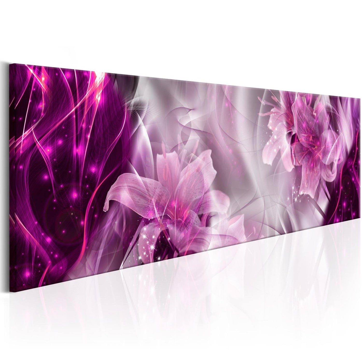 Glamour Stretched Canvas Art - Purple Flames-Tiptophomedecor