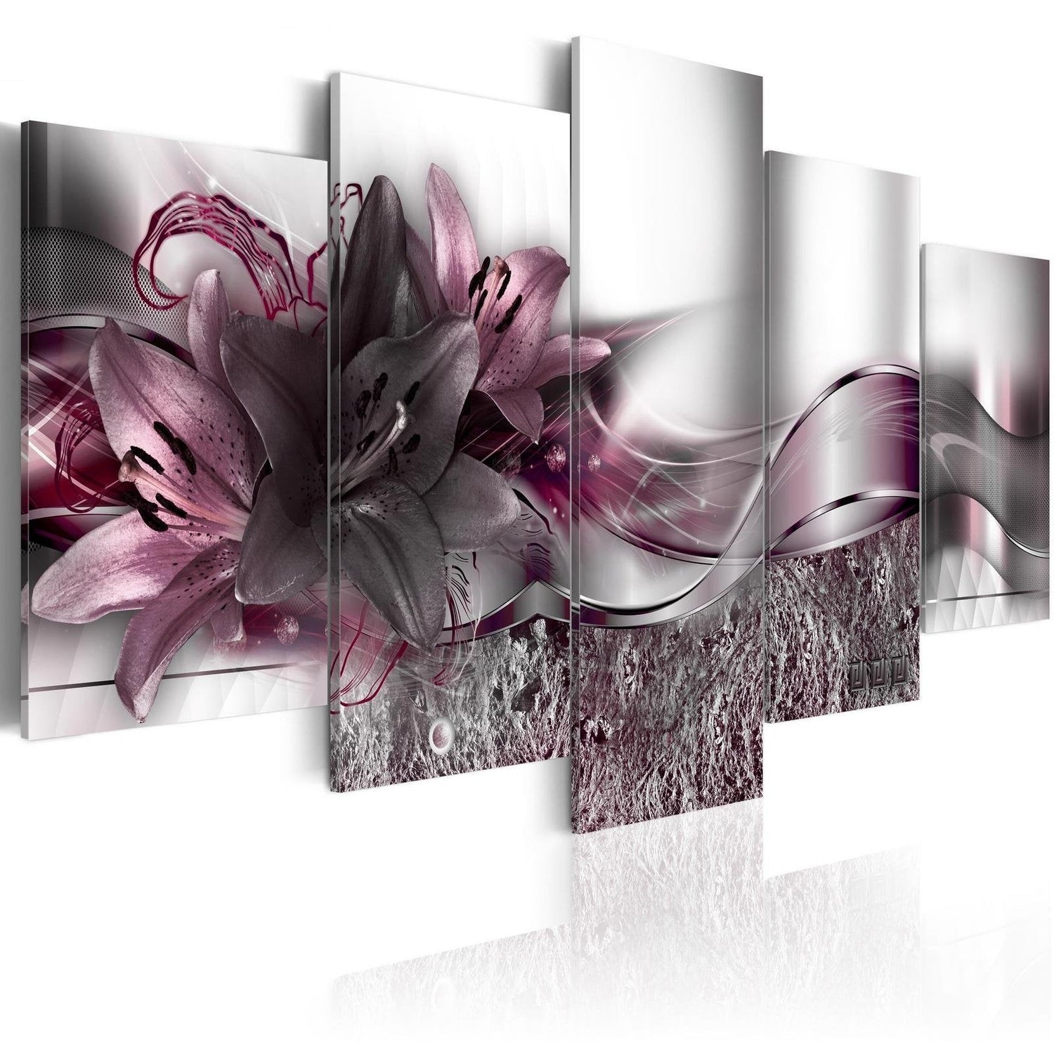 Glamour Stretched Canvas Art - Purple Sash-Tiptophomedecor