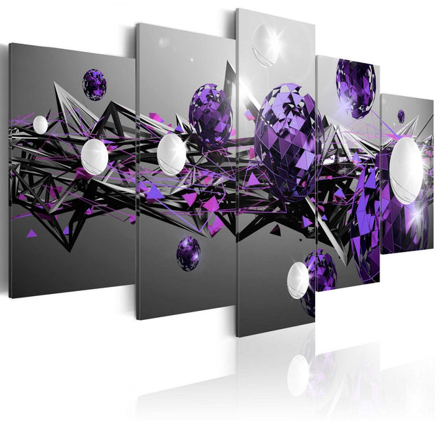 Glamour Stretched Canvas Art - Purple Solar System-Tiptophomedecor