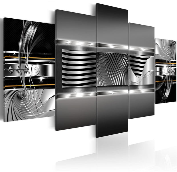 Glamour Stretched Canvas Art - Rhythm Of Platinum-Tiptophomedecor