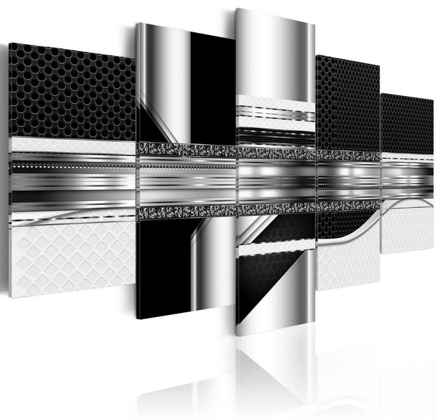 Glamour Stretched Canvas Art - Silver Cut-Tiptophomedecor