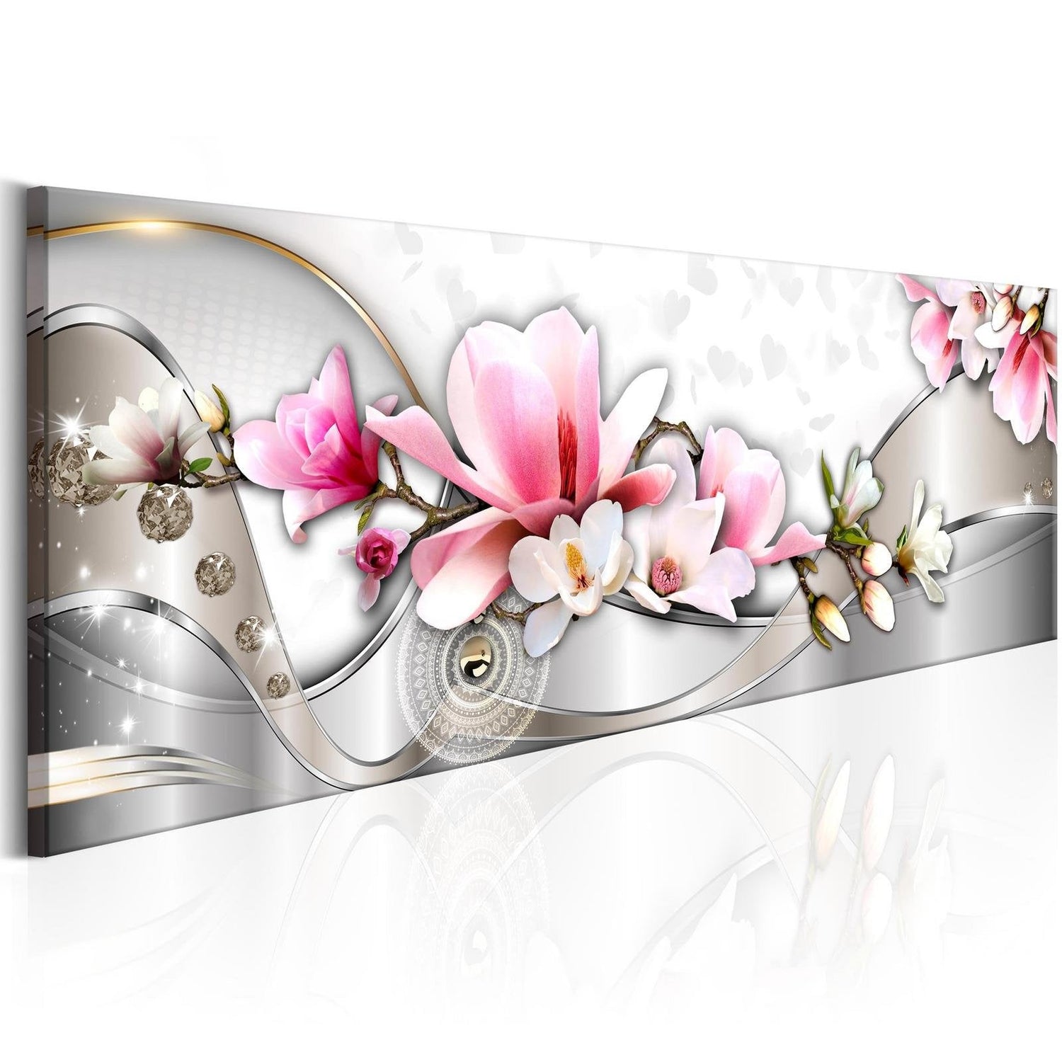 Glamour Stretched Canvas Art - Spring Ribbon-Tiptophomedecor