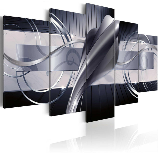 Glamour Stretched Canvas Art - Steel Cobra-Tiptophomedecor