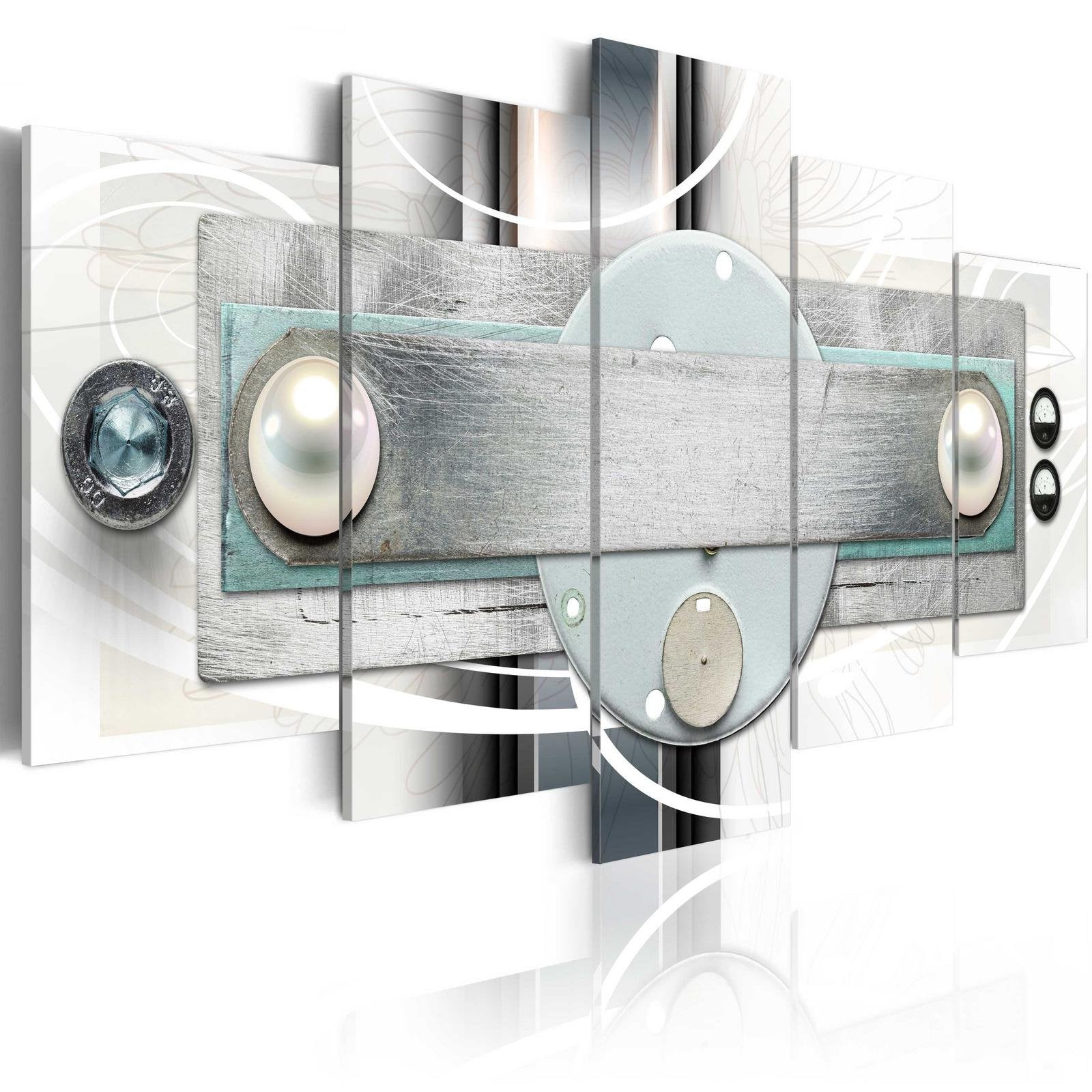 Glamour Stretched Canvas Art - Steel Frigidity-Tiptophomedecor