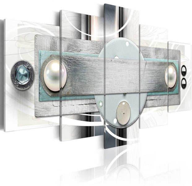 Glamour Stretched Canvas Art - Steel Frigidity-Tiptophomedecor