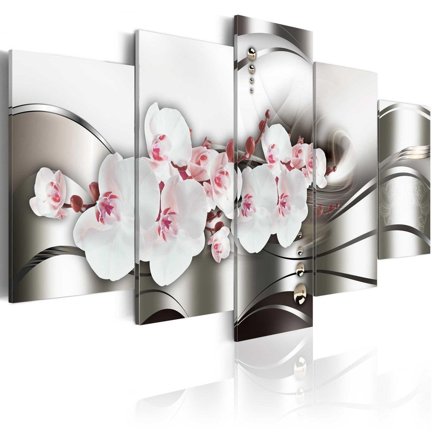Glamour Stretched Canvas Art - The Beauty Of Orchids-Tiptophomedecor