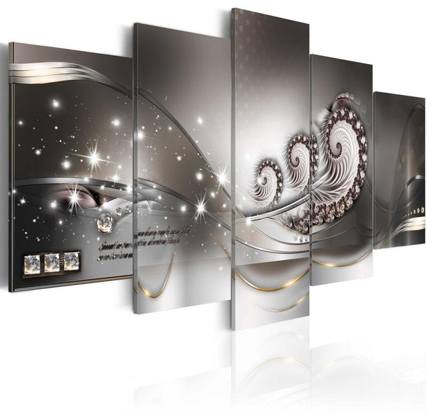 Glamour Stretched Canvas Art - Three Shells-Tiptophomedecor