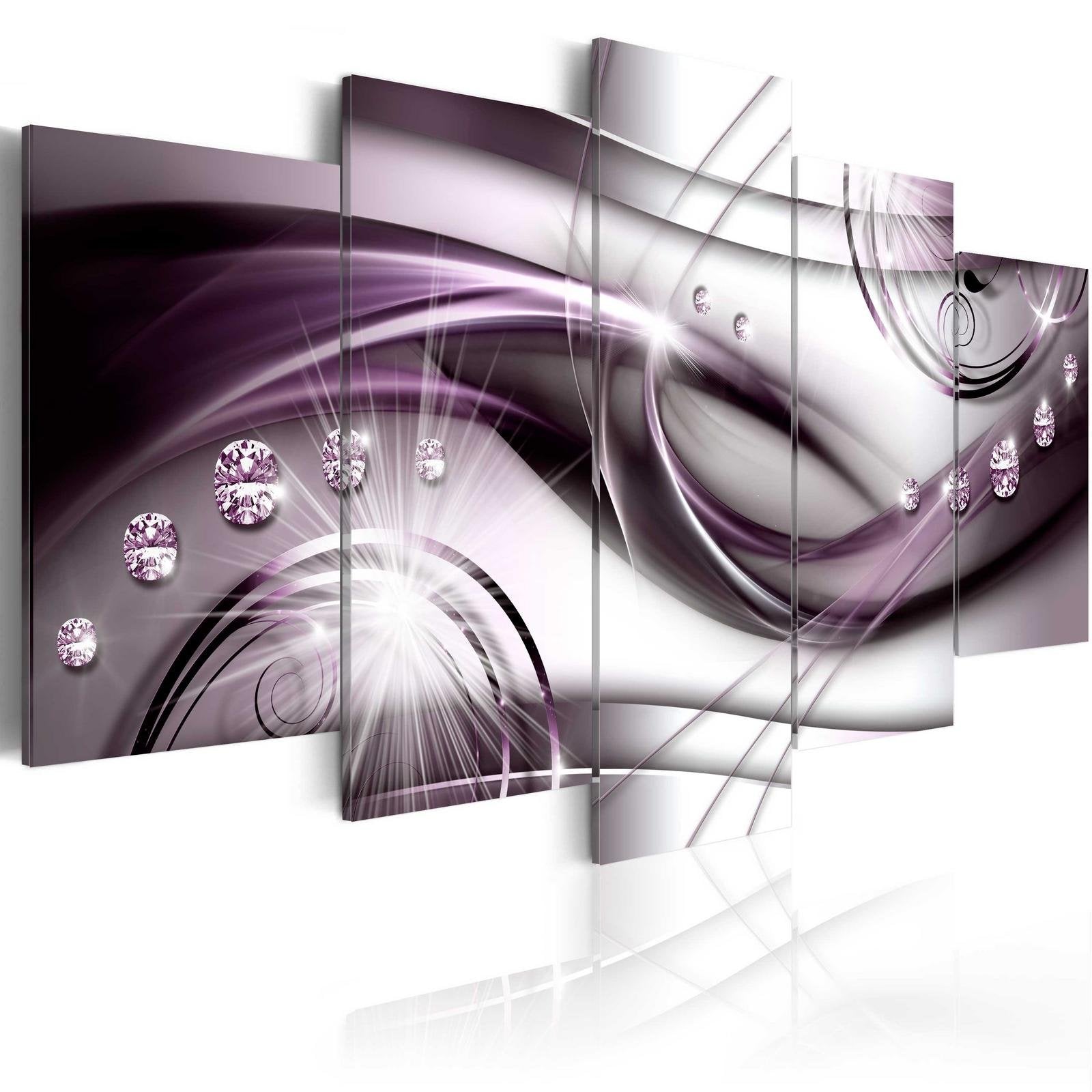 Glamour Stretched Canvas Art - Violet Glow-Tiptophomedecor