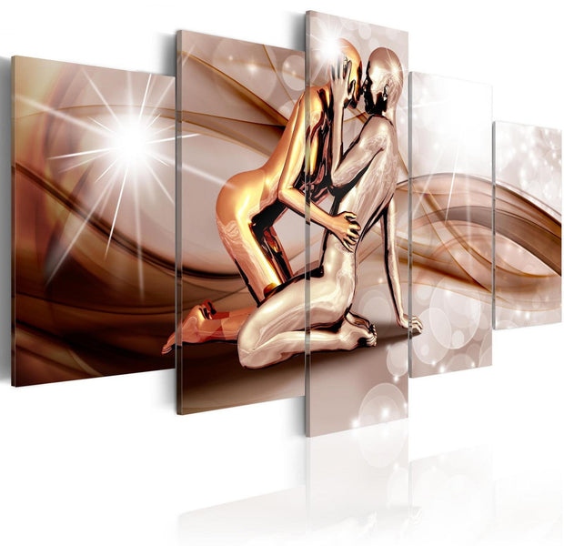 Glamour Stretched Canvas Art - Waves Of Love-Tiptophomedecor