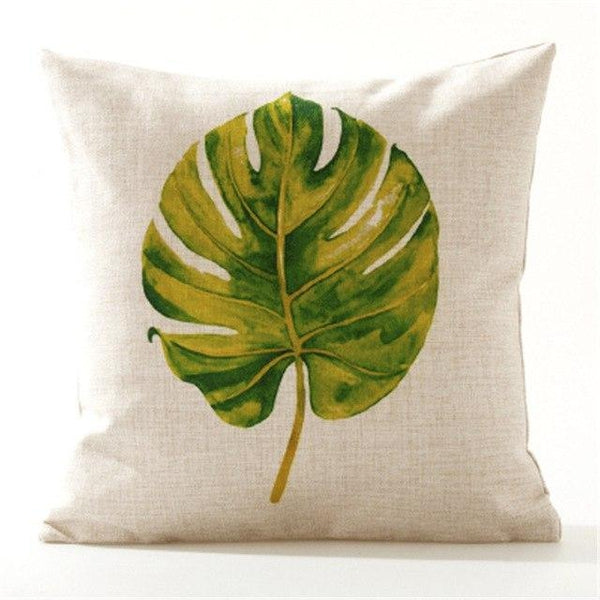 Green Leaves Banana Plant Botanical Cushion Covers-Tiptophomedecor