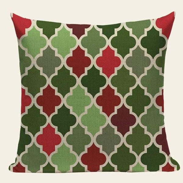 Green Red Retro Cushion Covers-TipTopHomeDecor