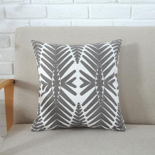 Grey Soft Pink Embroidered Geometric Cushion Covers-Tiptophomedecor-Interior-Design-Home-Decor