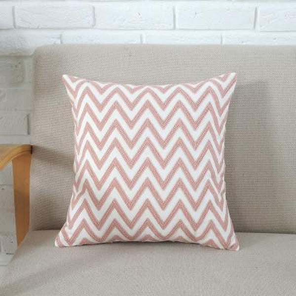 Grey Soft Pink Embroidered Geometric Cushion Covers-Tiptophomedecor-Interior-Design-Home-Decor