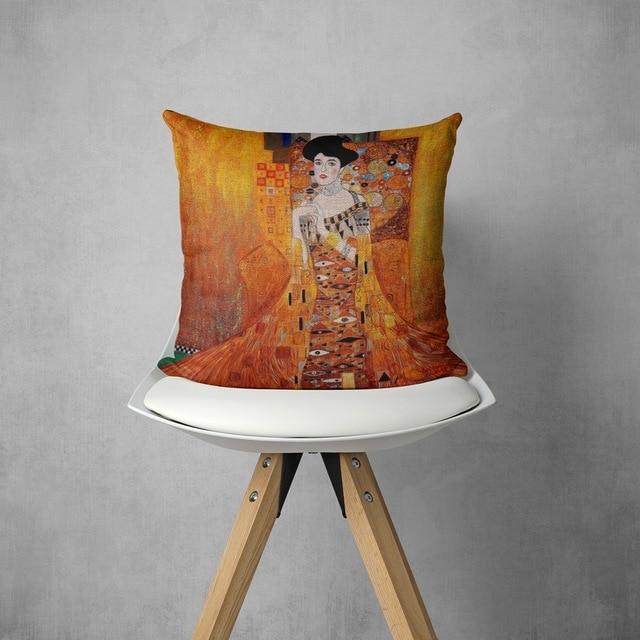 Gustav Klimt Oil Painting Art Linen Cushion Covers-TipTopHomeDecor