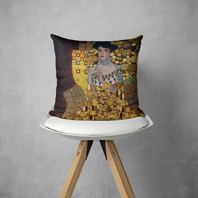 Gustav Klimt Oil Painting Art Linen Cushion Covers-TipTopHomeDecor