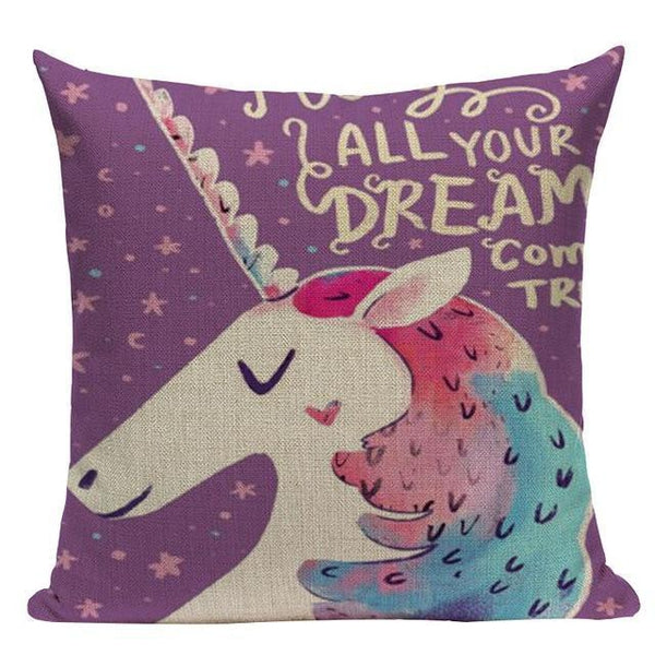 Happy Cartoon Watercolor Animal Cushion Covers-Tiptophomedecor
