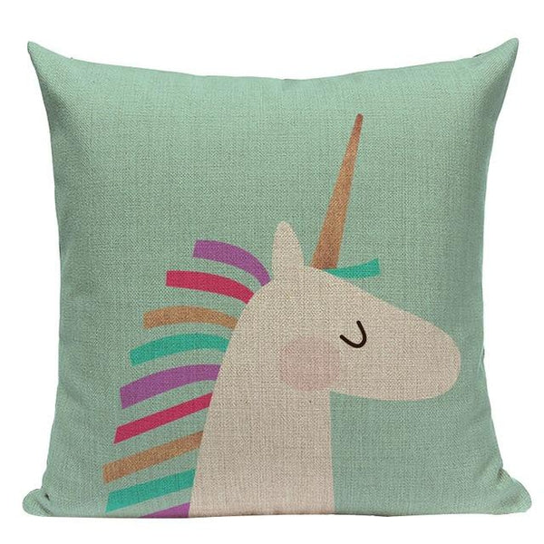 Happy Cartoon Watercolor Animal Cushion Covers-Tiptophomedecor