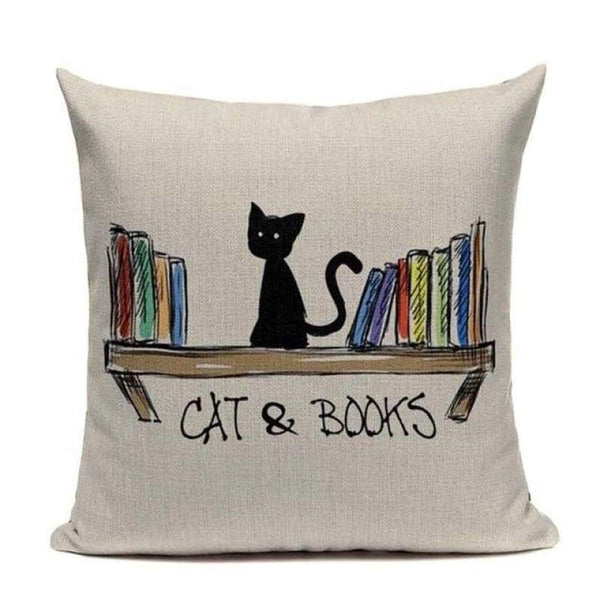 Tiptophomedecor Happy Reading Cat Cushion Covers