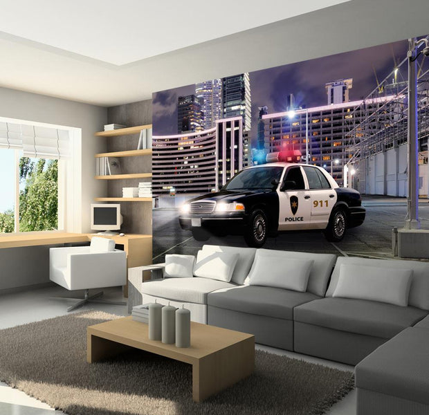 Wall mural - Police car-TipTopHomeDecor