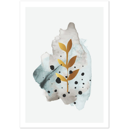 Watercolor Gold Contemporary Art Poster Nr. 2