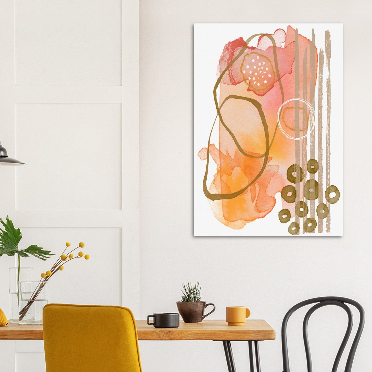 Watercolor Terracotta Abstract Art Poster