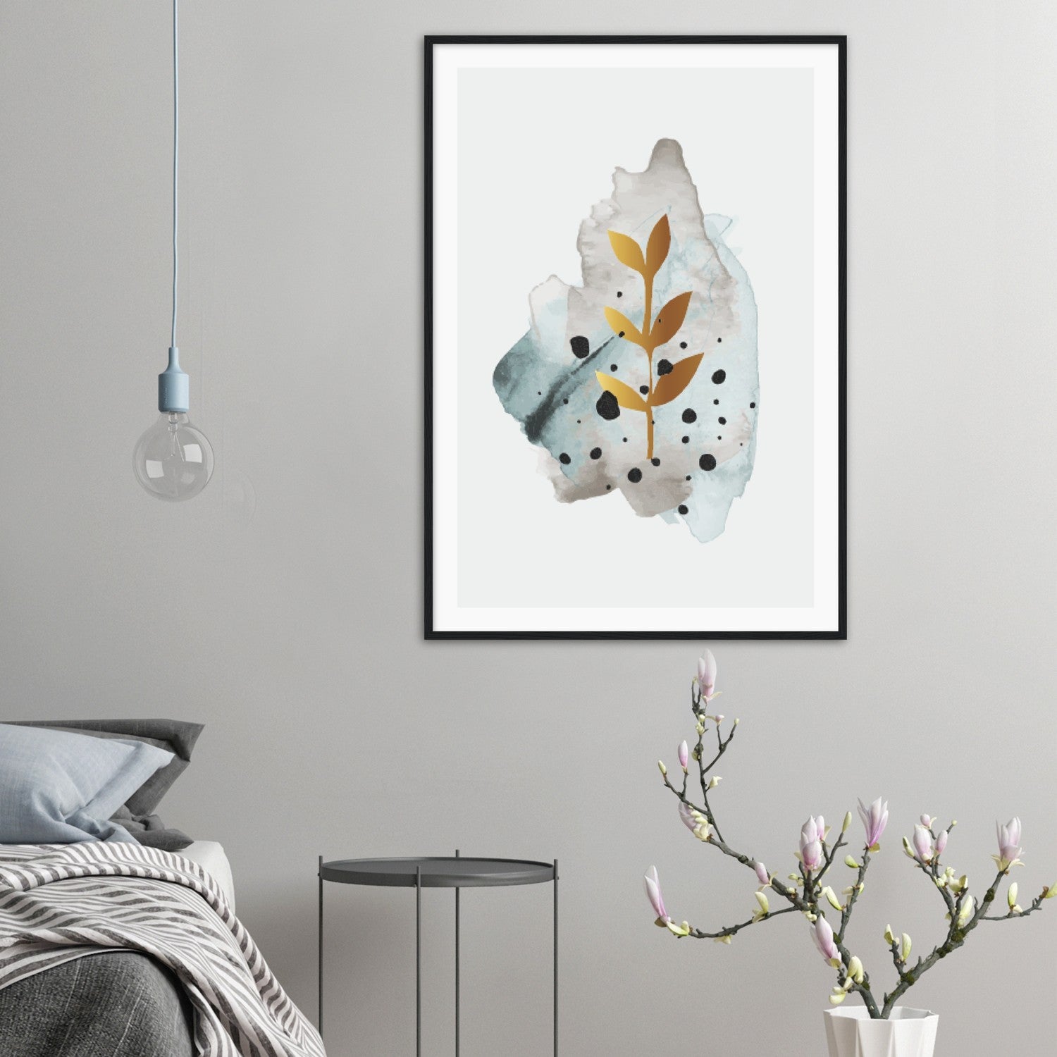 Watercolor Gold Contemporary Art Poster Nr. 2