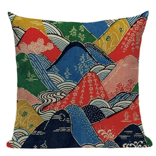 Tiptophomedecor Japanese Ukiyo Style Cushion Covers