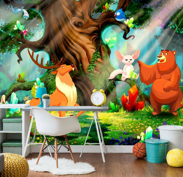 Wall mural - Bear and Friends-TipTopHomeDecor