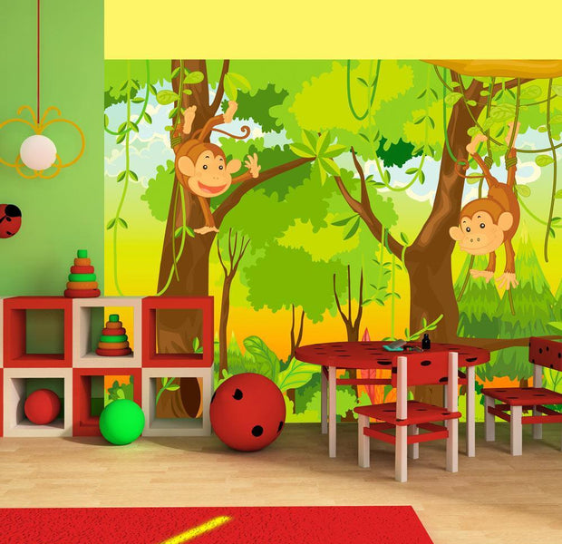 Wall mural - jungle - monkeys-TipTopHomeDecor