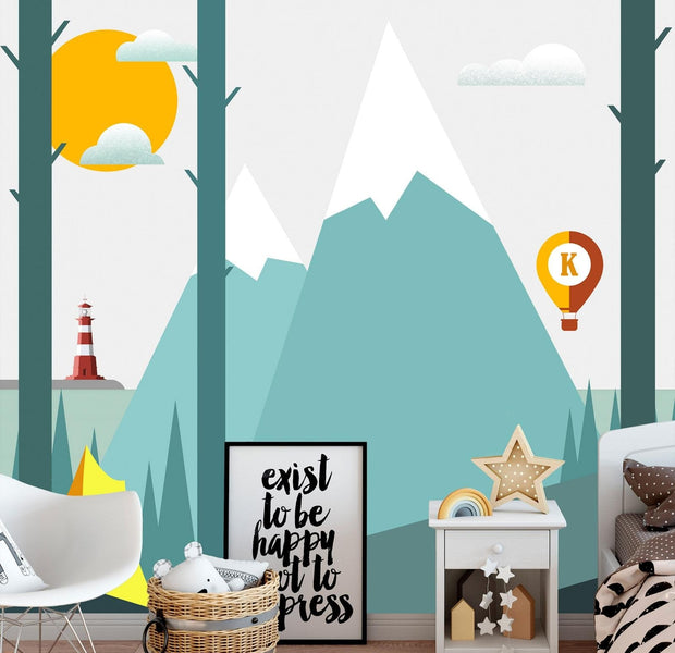 Kids Wall Mural - On The Camping-Tiptophomedecor