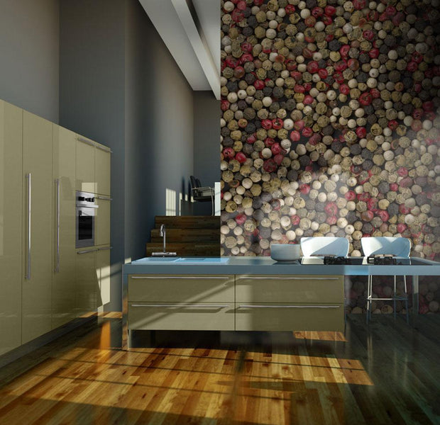 Wall mural - Mosaic of colored pepper-TipTopHomeDecor