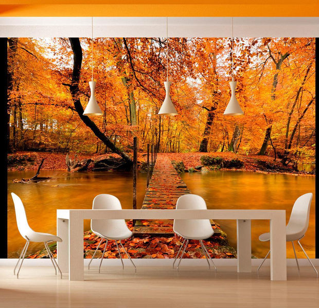 Wall mural - Autumn bridge-TipTopHomeDecor
