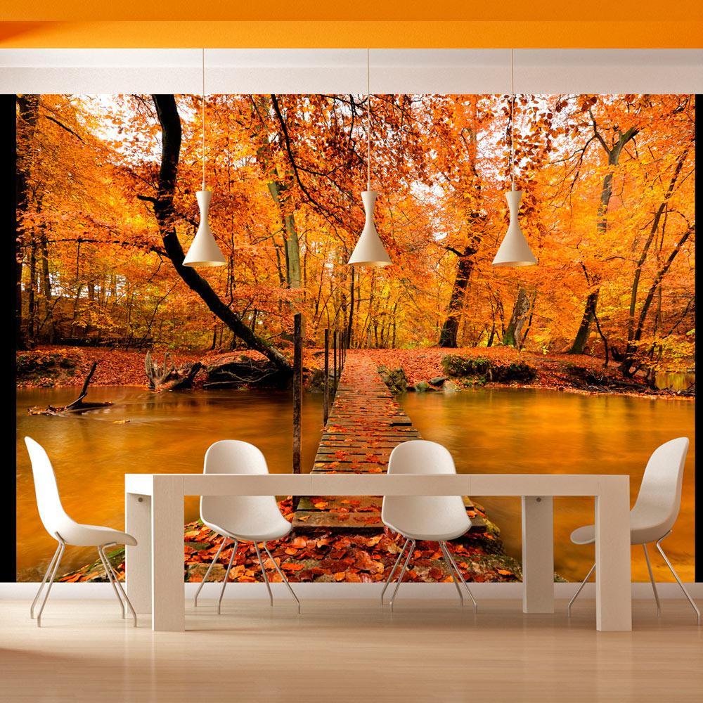 Wall mural - Autumn bridge-TipTopHomeDecor