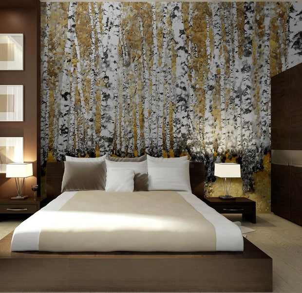 Wall mural - Autumnal birch forest-TipTopHomeDecor