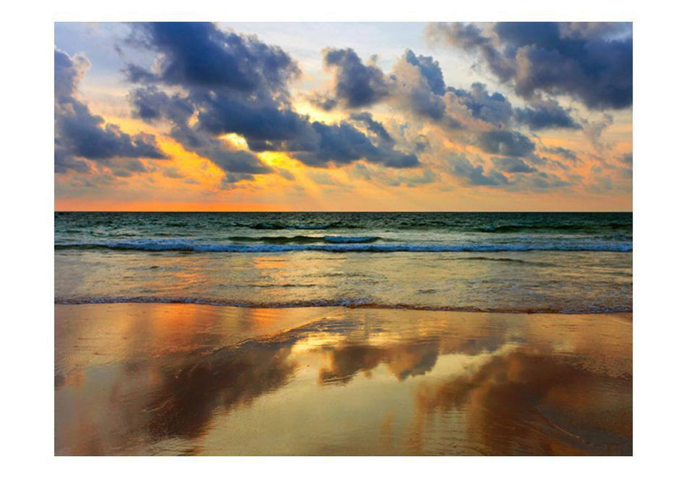 Wall mural - Colorful sunset over the sea-TipTopHomeDecor