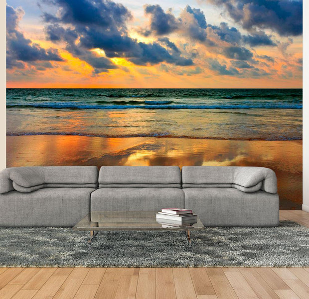 Wall mural - Colorful sunset over the sea-TipTopHomeDecor