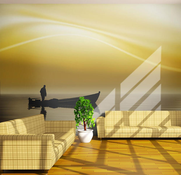 Wall mural - Fishing at sunset-TipTopHomeDecor