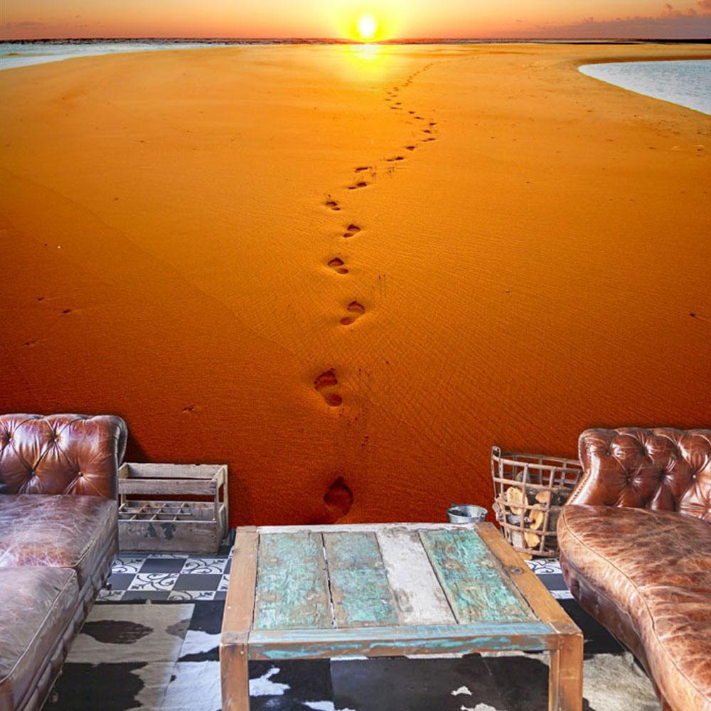 Wall mural - Footprints in the sand-TipTopHomeDecor