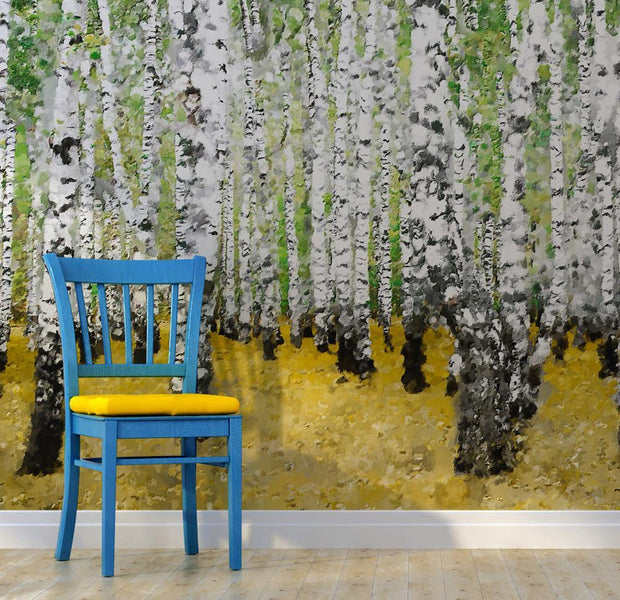 Wall mural - In birch grove...-TipTopHomeDecor