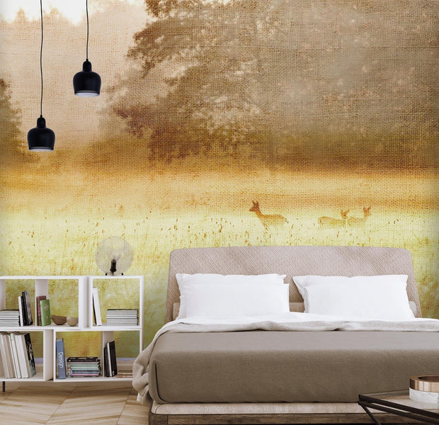 Landscape Wall Mural - Morning Dew-Tiptophomedecor