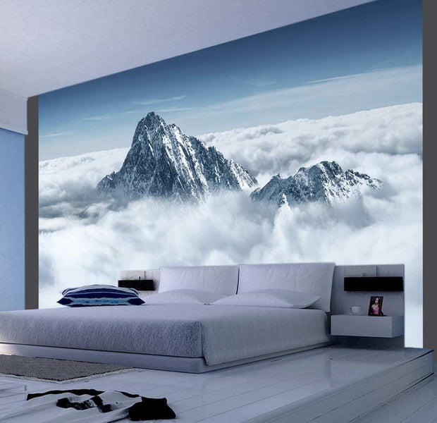 Wall mural - Mountain in the clouds-TipTopHomeDecor