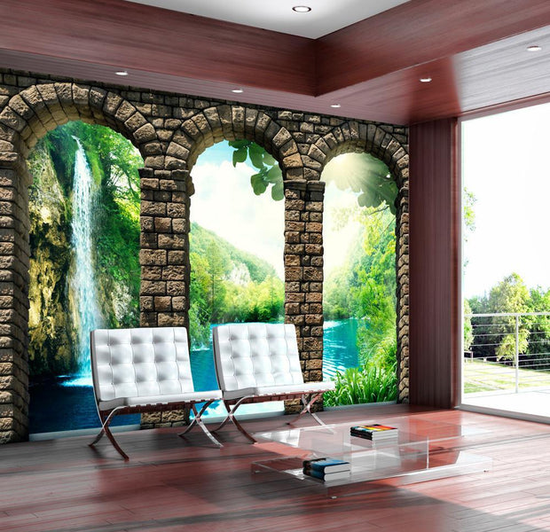 Wall mural - Mysterious waterfall-TipTopHomeDecor