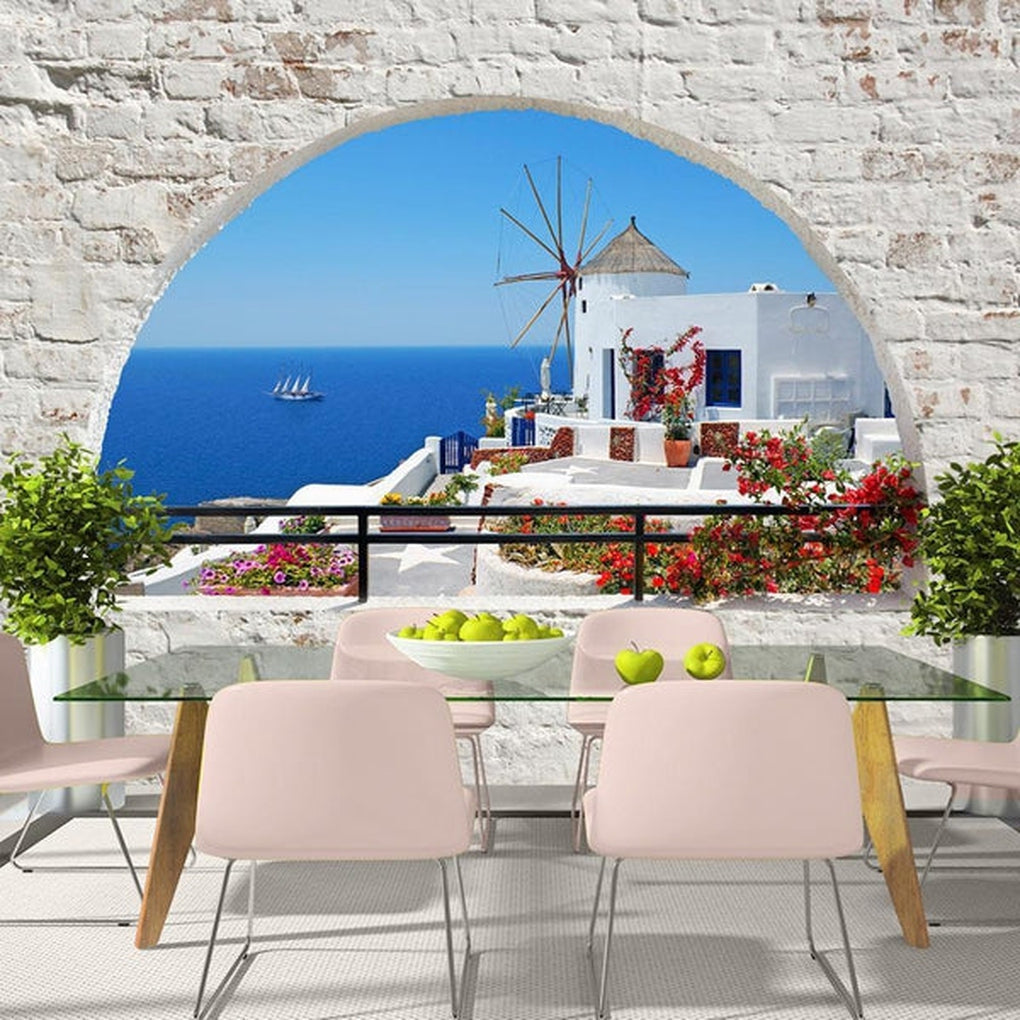 Wall mural - Summer in Santorini-TipTopHomeDecor