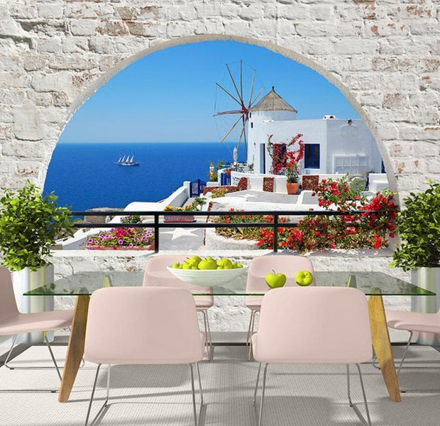 Wall mural - Summer in Santorini-TipTopHomeDecor