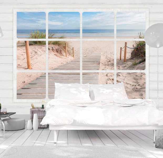 Wall mural - Window & beach-TipTopHomeDecor