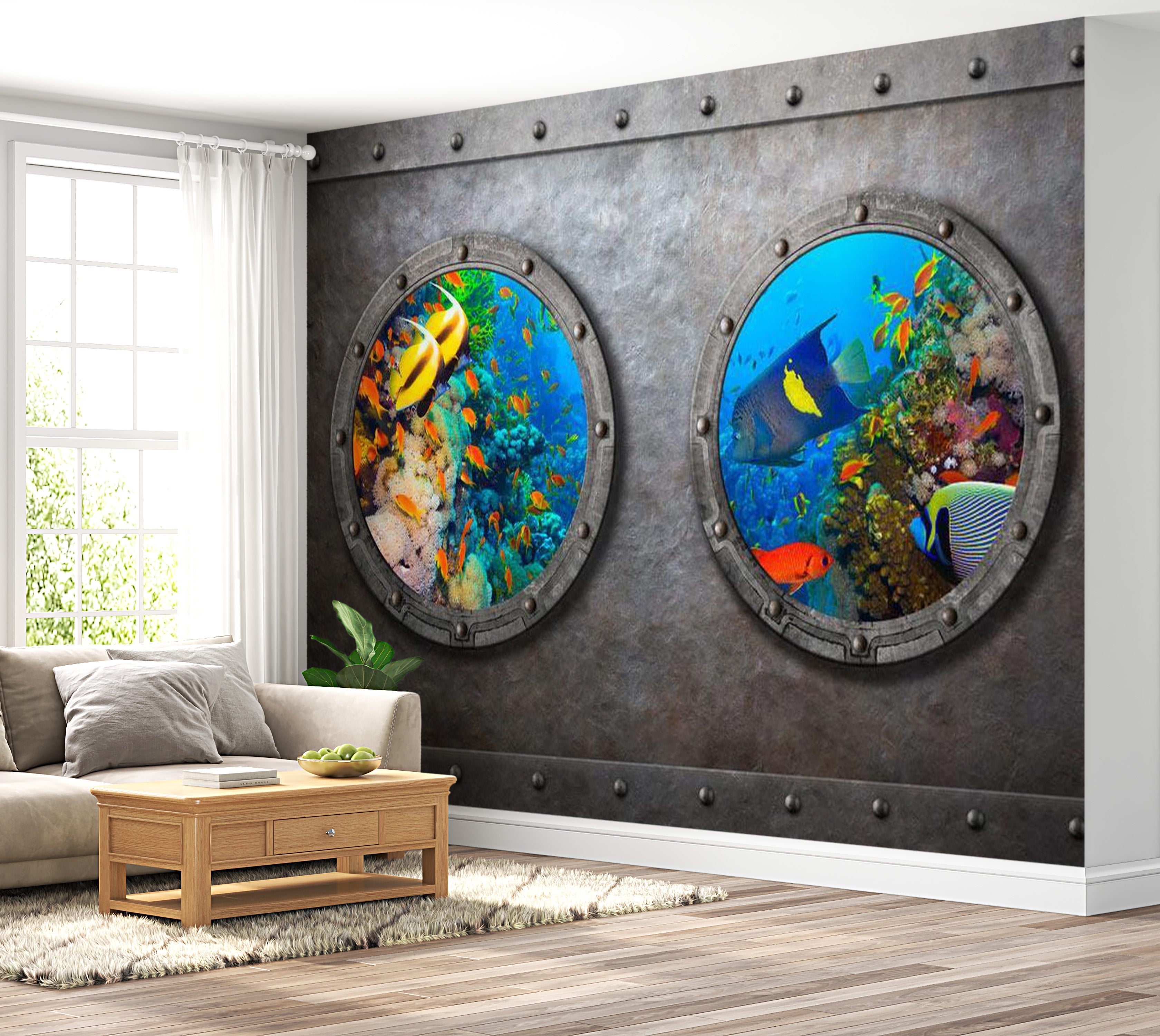 Wall mural - Window to the underwater world-TipTopHomeDecor