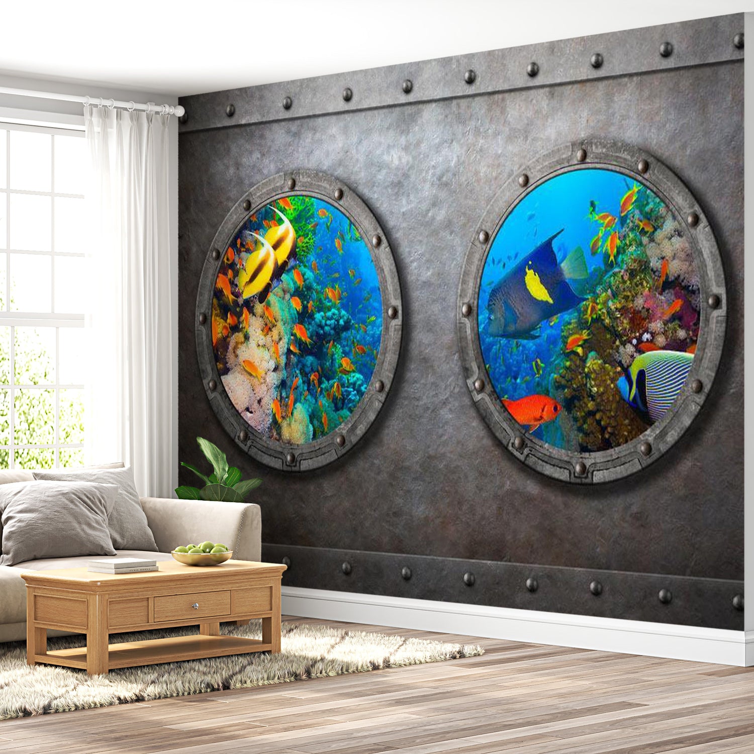 Wall mural - Window to the underwater world-TipTopHomeDecor