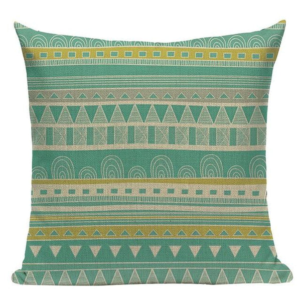 Light Blue Yellow Bohemian Throw Pillow Cases-Tiptophomedecor-Interior-Design-Home-Decor